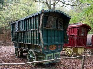 Brightly coloured carriages at Groombridge Place