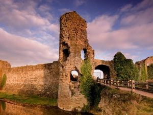 Pevensey Castle Blue Sky Clouds