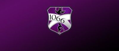1066 gymnastics logo with purple background