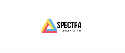 Spectra Sensory clothing logo with yellow, red and blue triangle